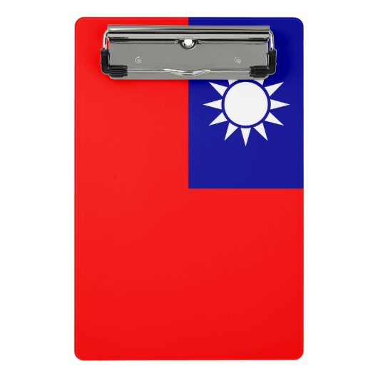 Mini-Zwischenablage mit Flagge von Taiwan Mini Klemmbrett (Vorderseite)