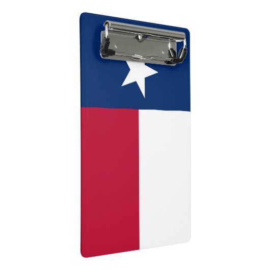 Mini-Zwischenablage mit Flagge von Texas, USA Mini Klemmbrett (Schrägansicht)