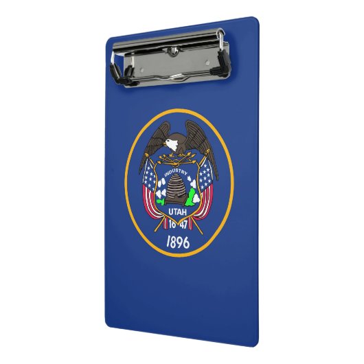 Mini-Zwischenablage mit Flagge von Utah, USA Mini Klemmbrett (Gewinkelt2)