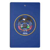 Mini-Zwischenablage mit Flagge von Utah, USA Mini Klemmbrett (Rückseite)