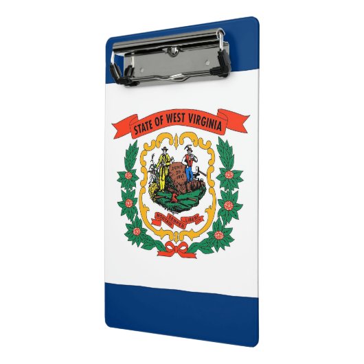 Mini-Zwischenablage mit Flagge von West Virginia,  Mini Klemmbrett (Gewinkelt2)