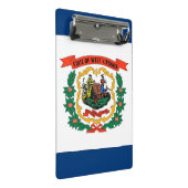 Mini-Zwischenablage mit Flagge von West Virginia, Mini Klemmbrett (Schrägansicht)