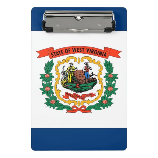 Mini-Zwischenablage mit Flagge von West Virginia, Mini Klemmbrett (Vorderseite)