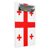 Mini-Zwischenablage mit georgischer Flagge Mini Klemmbrett (Schrägansicht)