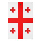 Mini-Zwischenablage mit georgischer Flagge Mini Klemmbrett (Rückseite)