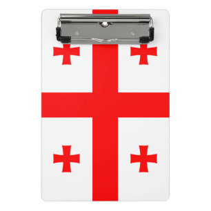 Mini-Zwischenablage mit georgischer Flagge Mini Klemmbrett