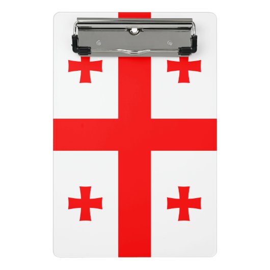 Mini-Zwischenablage mit georgischer Flagge Mini Klemmbrett (Vorderseite)