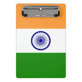 Mini-Zwischenablage mit indischer Flagge Mini Klemmbrett (Vorderseite)