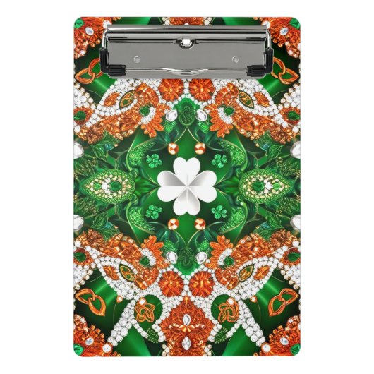 Mini-Zwischenablage mit irischen Farben Mini Klemmbrett (Vorderseite)