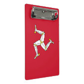 Mini-Zwischenablage mit Isle Man-Flagge, Vereinigt Mini Klemmbrett (Schrägansicht)