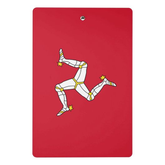 Mini-Zwischenablage mit Isle Man-Flagge, Vereinigt Mini Klemmbrett (Rückseite)