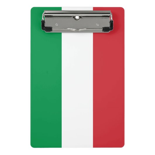Mini-Zwischenablage mit italienischer Flagge Mini Klemmbrett (Vorderseite)