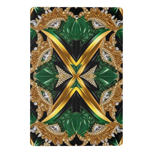 Mini-Zwischenablage mit jamaikanischen Farben Mini Klemmbrett (Rückseite)