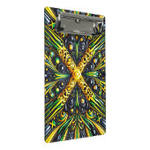 Mini-Zwischenablage mit jamaikanischen Farben Mini Klemmbrett (Schrägansicht)