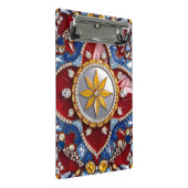 Mini-Zwischenablage mit kolumbianischen Farben Mini Klemmbrett (Schrägansicht)