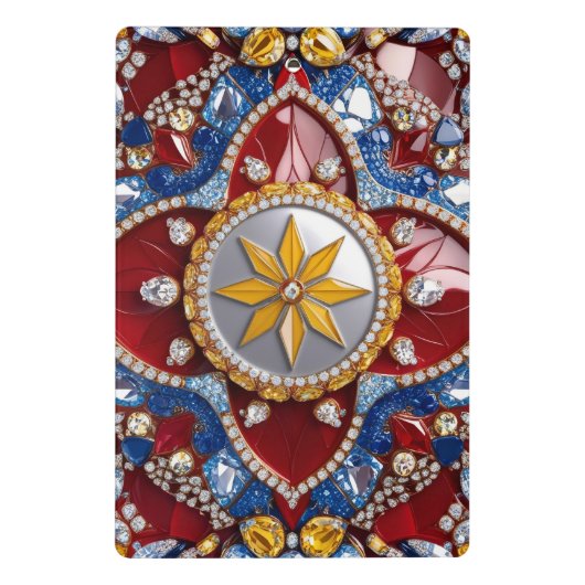 Mini-Zwischenablage mit kolumbianischen Farben Mini Klemmbrett (Rückseite)