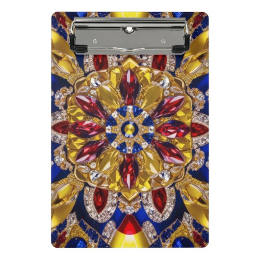 Mini-Zwischenablage mit Kolumbien-Farben Mini Klemmbrett (Vorderseite)