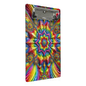 Mini-Zwischenablage mit LGBTQ-Farben Mini Klemmbrett (Schrägansicht)