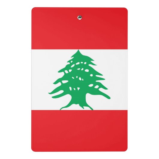 Mini-Zwischenablage mit libanesischer Flagge Mini Klemmbrett (Rückseite)
