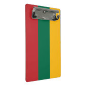 Mini-Zwischenablage mit litauischer Flagge Mini Klemmbrett (Schrägansicht)