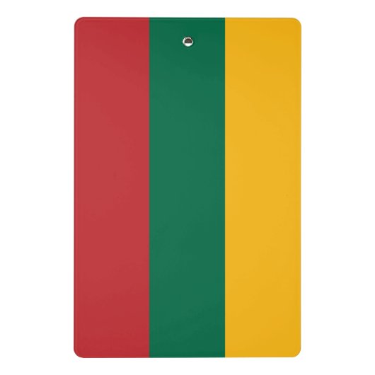Mini-Zwischenablage mit litauischer Flagge Mini Klemmbrett (Rückseite)