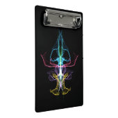 Mini-Zwischenablage mit mehrfarbigem Design Mini Klemmbrett (Schrägansicht)