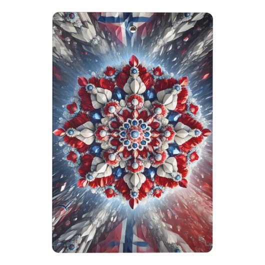 Mini-Zwischenablage mit norwegischen Farben Mini Klemmbrett (Rückseite)