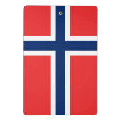 Mini-Zwischenablage mit norwegischer Flagge Mini Klemmbrett (Rückseite)