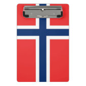 Mini-Zwischenablage mit norwegischer Flagge Mini Klemmbrett (Vorderseite)