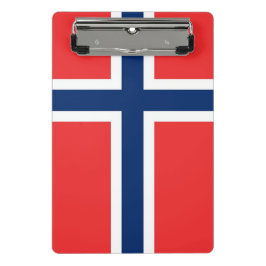 Mini-Zwischenablage mit norwegischer Flagge Mini Klemmbrett