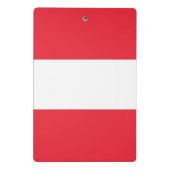 Mini-Zwischenablage mit österreichischer Flagge Mini Klemmbrett (Rückseite)