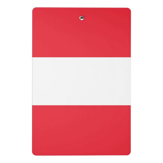 Mini-Zwischenablage mit österreichischer Flagge Mini Klemmbrett (Rückseite)