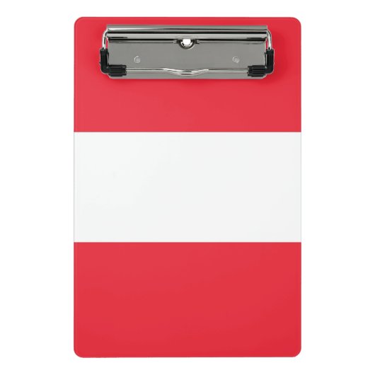 Mini-Zwischenablage mit österreichischer Flagge Mini Klemmbrett (Vorderseite)