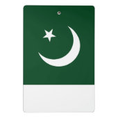Mini-Zwischenablage mit pakistanischer Flagge Mini Klemmbrett (Rückseite)