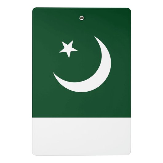 Mini-Zwischenablage mit pakistanischer Flagge Mini Klemmbrett (Rückseite)
