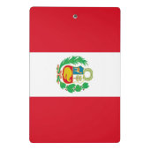 Mini-Zwischenablage mit Peru-Flagge Mini Klemmbrett (Rückseite)