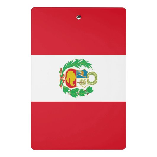 Mini-Zwischenablage mit Peru-Flagge Mini Klemmbrett (Rückseite)