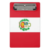 Mini-Zwischenablage mit Peru-Flagge Mini Klemmbrett (Vorderseite)