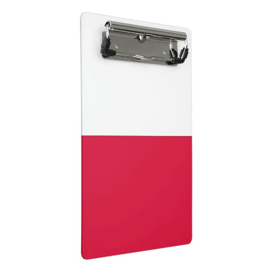 Mini-Zwischenablage mit polnischer Flagge Mini Klemmbrett (Schrägansicht)