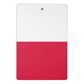 Mini-Zwischenablage mit polnischer Flagge Mini Klemmbrett (Rückseite)