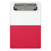 Mini-Zwischenablage mit polnischer Flagge Mini Klemmbrett (Vorderseite)