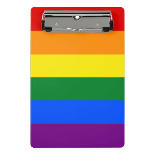 Mini-Zwischenablage mit Rainbow-Pride-Flagge für L Mini Klemmbrett (Vorderseite)