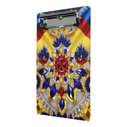 Mini-Zwischenablage mit rumänischen Farben Mini Klemmbrett (Gewinkelt2)