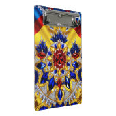 Mini-Zwischenablage mit rumänischen Farben Mini Klemmbrett (Schrägansicht)