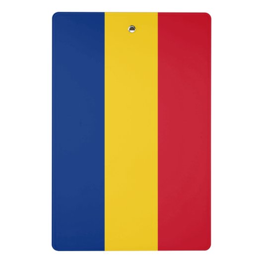 Mini-Zwischenablage mit rumänischer Flagge Mini Klemmbrett (Rückseite)