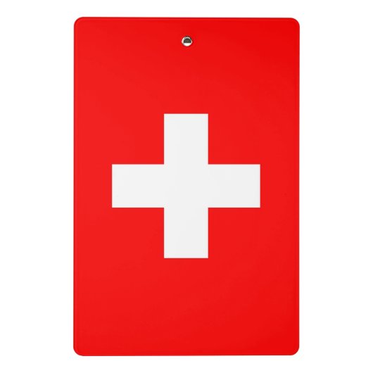 Mini-Zwischenablage mit Schweizer Flagge Mini Klemmbrett (Rückseite)
