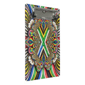 Mini-Zwischenablage mit südafrikanischen Farben Mini Klemmbrett (Schrägansicht)