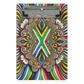 Mini-Zwischenablage mit südafrikanischen Farben Mini Klemmbrett (Vorderseite)