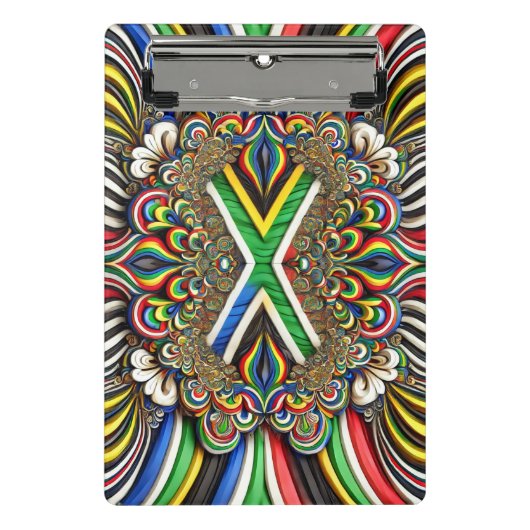 Mini-Zwischenablage mit südafrikanischen Farben Mini Klemmbrett (Vorderseite)