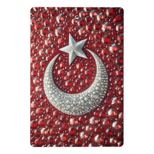 Mini-Zwischenablage mit türkischen Farben Mini Klemmbrett (Rückseite)